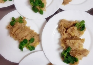 Pasta warzywna z roszpunką