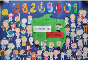 praca konkursowa przedstawiająca gromadę dzieci