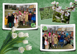 Pierwszy dzień wiosny w ogrodzie przedszkolnym