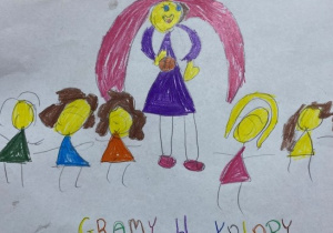 Rysunek dziecka przedstawiający "Grę w kolory"
