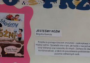 Gazetka ścienna z propozycjami książek, które warto przeczytać