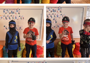 Dzieci pozują w przebraniach do zdjęć