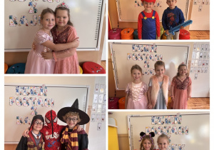 Dzieci pozują w przebraniach do zdjęć