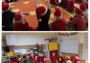 Dzieci rozmawiają ze Mikołajem