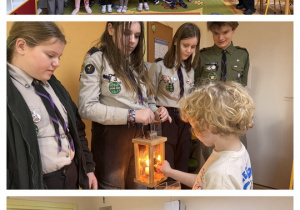 Dzieci witają harcerzy