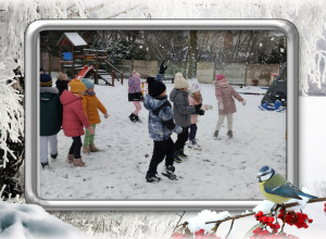 Zimowe zabawy w ogrodzie