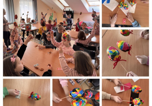 Dzieci prezentują pisanki