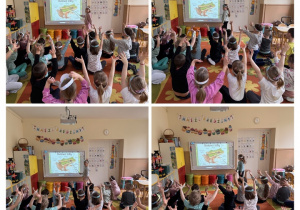 Dzieci wskazują budowę żaby