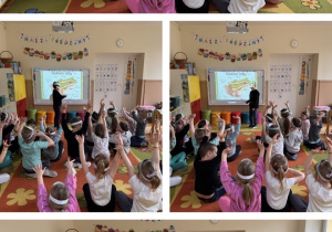 Dzieci wskazują budowę żaby