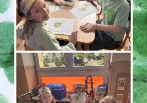 Dzieci wykonują pracę plastyczną