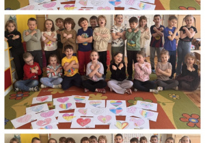 Dzieci migają krótkie wyrazy