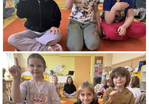 Dzieci migają krótkie wyrazy