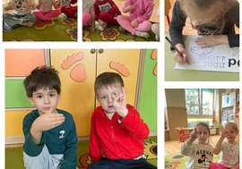 Dzieci migają poznane litery