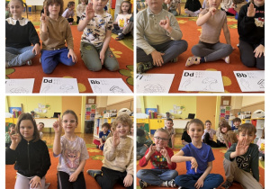 Dzieci migają poznane litery