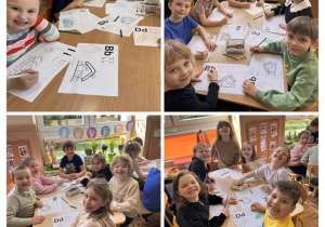 Dzieci migają poznane litery