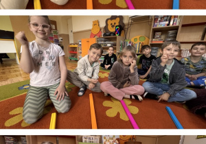 Dzieci migaja krótkie wyrazy w języku migowym
