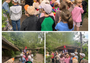 Dzieci zwiedzają Dolinę Skrzatów