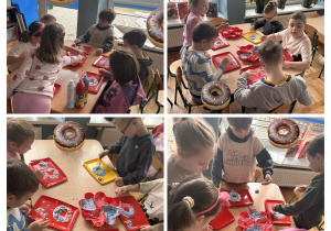 Dzieci malują piankoliną